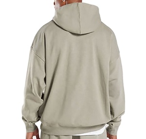 Sudadera con Capucha OEM para Hombre, 100% Algodón, Felpa, 430 g/m², Sólida, Talla Grande, Forrada, con Logotipo Personalizado Bordado, para Invierno, Venta al Por Mayor - Product Image 3
