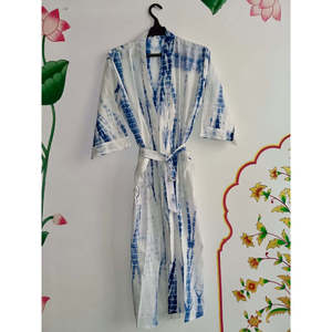 Indigo para pareo estampado con efecto tie-dye - Product Image 1