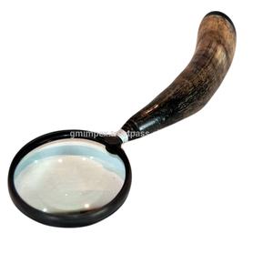 Lupa pulida de diseño antiguo de alta calidad, mango de cuerno de búfalo saludable, Ayuda de lectura en estilo artesanal Natural - Product Image 6