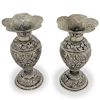 Nouveauté : vase à fleurs artisanal en métal antique, 7 pouces, pour la décoration de la maison et la décoration de centre de table de mariage