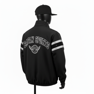 Veste Softshell 320 GSM Noire Coupe-Vent Chaude Doublure en Polaire Panneaux Latéraux Argentés Broderie Personnalisée Veste Softshell pour Homme - Product Image 2