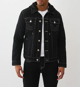 Manufacturer Custom Patch Embroidery logo Cotton <b>Denim</b> Canvas <b>Vintage</b> Wash Cotton <b>Jacket</b> for Men <b>Denim</b> <b>Jacket</b> - Product Image 5