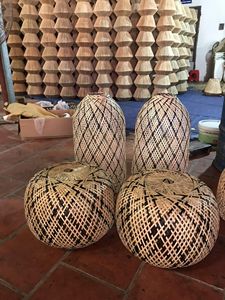 Wholesale Hanging Chandelier Pendant <b>Lights</b> Wicker Handwoven Hanging Lamp <b>Shades</b> Cover Decor Handicraft <b>Rattan</b> Bamboo - Product Image 2