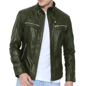 Label Adjustable Premium High Quality Wholesale Professional 2025 <b>Leather</b> <b>Jackets</b> / Custom Private Design Stand Waterproof - Product Image 1