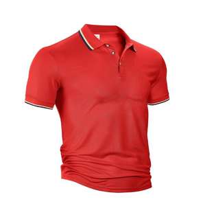 Vêtements de travail pour hommes avec logo personnalisé, solides, respirants, pour chemise, coupe ajustée, été, 100% polyester, uniforme professionnel, manches courtes de golf - Product Image 4