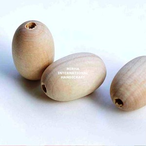Hallazgos de cuentas de madera ovaladas grandes sin terminar 20x30mm Cuentas de madera de colores personalizadas en forma y tamaño Entrega rápida desde la India - Product Image 1