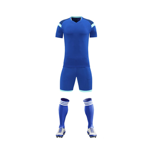 Nuevo diseño uniforme de fútbol en blanco transpirable deporte 7v7 azul marino camiseta de fútbol - Product Image 4