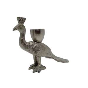 เชิงเทียนอะลูมิเนียมรูปนกยูงสีเงิน สำหรับตกแต่งโต๊ะบ้านและโรงแรม ในราคาที่ดีที่สุด - Product Image 1