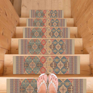 Tapis ethnique, tapis beige, tapis rouge, tapis moderne, tapis personnalisé - Product Image 2