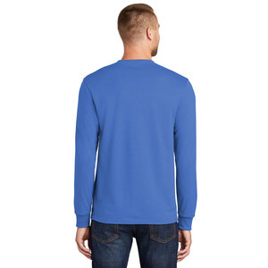 Camiseta de Manga Larga de Algodón Jersey de 180G al por Mayor, Camiseta de Manga Larga para Hombre con Logotipo Personalizado Bordado - Product Image 5