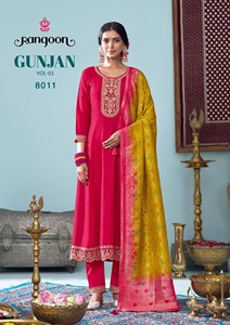 Anarakali Style Women's Indian & Pakistani <b>Silk</b> Fancy Embroidery Work Party Inner <b>Kurta</b>/Kurti Quick Dry - Product Image 2