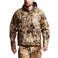 Chaqueta de Caza de Invierno con Cuello Alto, Personalizada, de Alta Calidad, Ligera, con Cierre, de Tejido Elástico Grueso y Estampado, a Precio Razonable