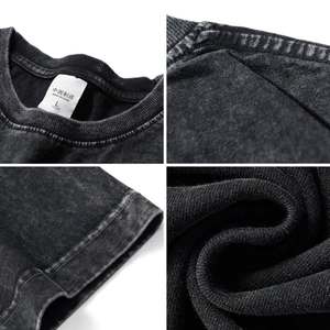 Camiseta Premium para hombre, lavado ácido, 100% algodón, manga corta, cuello redondo, 230 GSM, serigrafía en tela tejida con patrón sólido - Product Image 5