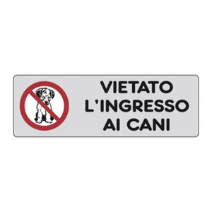 Etichetta Adesiva 150x50 Proibito l'ingresso dei cani - Product Image 1