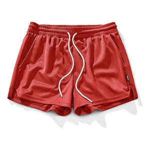 Pantalones Cortos Deportivos de Malla para Hombre, Cintura Media Elástica con Cordón, Antiarrugas, Secado Rápido, 100% Poliéster, Transpirables, OEM ODM - Product Image 5