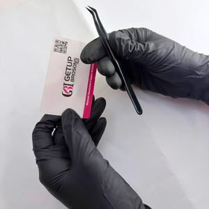 Pince à épiler professionnelle en acier inoxydable de haute qualité pour extensions de cils volume russe, avec poignée diamant, anti-magnétique et anti-statique, personnalisable - Product Image 3