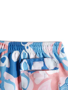 Wholesale Double-Layer Canvas Waterproof Quick Dry High Elastic Waist Sports Shorts Men Customized Logo Printing Heat-<b>Transfer</b> - Product Image 6