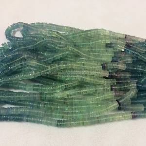 5mm naturel vert bleu Fluorite lisse Heishi pneu pierres précieuses perles brin chaîne acheter en ligne inde Alibaba 2025 grossiste en vrac - Product Image 1
