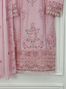 Collection de costumes de luxe 3 pièces de Ssumaira tenue pakistanaise indienne brodée formelle Salwar Kameez Dupatta pour les fêtes d'été - Product Image 3