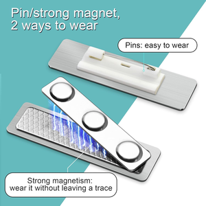 عينة مجانية مطبوعة الايبوكسي العلامة التجارية لوحة المغناطيسي شارة مخصص شعار الشركة الموظفين المعادن ملصق مغناطيس لا يوجد حد أدنى من النظام - Product Image 3