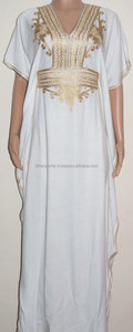 Short Sleeves High Quality and Light Weight Fabric <b>Kaftan</b> With Beautiful Golden Embroidery on Front - Product Image 3