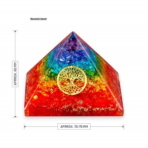 Beautiful Natural Seven Chakra Orgonite Pyramid Energy <b>Generator</b> Healing Crystal Stone Home Decor Gift - Product Image 5