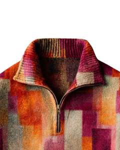 Suéter de Punto Personalizado para Hombre, Cuello Alto, Textura Acanalada, Color Gris Oscuro, Cálido, Informal, para Invierno, OEM Personalizado - Product Image 5