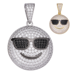 Collar de Joyería Hip Hop con Colgante de Diamante de Excelente Calidad Personalizado, Chapado en Plata de Aleación de Zinc, Estilo Iced - Product Image 1