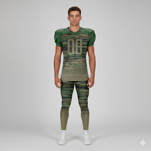 Tenue complète d'équipe de football américain avec logo personnalisé, vêtements de football respirants à manches courtes, coupe performante, couleur unie - Product Image 3