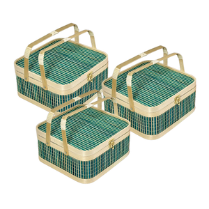 กระเช้าของขวัญไม้ไผ่สำหรับปิกนิกที่สง่างามและเป็นมิตรกับสิ่งแวดล้อม - Product Image 1