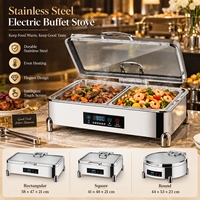 Groothandel 6L 9L RVS Elektrische Chafing Dish Buffetserver met Hydraulische Klep voor Hotel Restaurant Catering