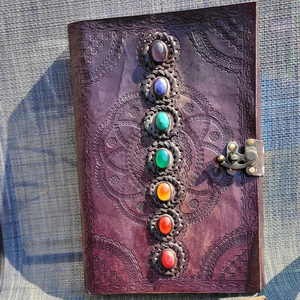 Organizador planificador encuadernado en espiral con logotipo personalizado 7 Chakra A3 diario de cuero con costura de sillín 50% cuaderno de boxeo regalo escolar - Product Image 1