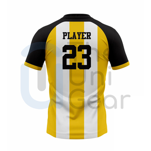 Venta al por mayor de uniformes de fútbol personalizados 100% poliéster sublimado camisetas de fútbol pantalones cortos conjunto OEM fútbol Kit fabricante ropa de equipo - Product Image 2