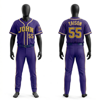 Uniforme de baseball pour homme en mélange de polyester GSM de haute qualité, bleu sarcelle, avec panneaux contrastants et tissu respirant, logo personnalisé