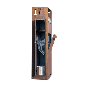 Boîte aux lettres moderne en métal pour jardin extérieur, design moderne, acier corten, décoration de parc, boîte de livraison de colis - Product Image 2