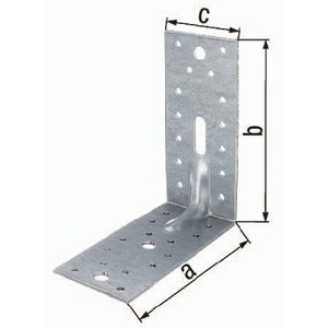 Support d'angle en acier robuste 150x150x65mm ETA-8/165 1/3/28 trous S.2.5mm GAH Lot de 25 - Product Image 1