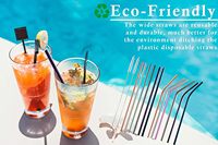 Koi Top Qualité Vente En Acier Inoxydable Pailles À Boire Réutilisables pour Milkshake Café Smoothie Chaud Froid Boisson Pailles En Métal