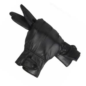 Wolson Industry Gants en cuir de mouton super doux Les plus populaires Noir Mode unisexe pour hommes et femmes pour scènes d'extérieur - Product Image 2
