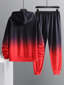 ชุดวอร์มผ้าฝ้ายผสมโพลีเอสเตอร์ใช้ได้ทั้งชายและหญิงชุดวอร์มพิมพ์ลายซับลิเมชันดีไซน์ทันสมัยออกแบบโลโก้ได้ตามต้องการ - Product Image 2