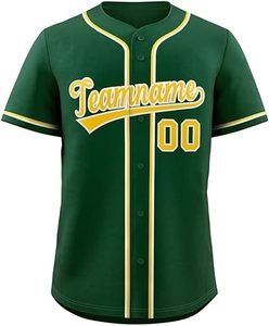 Uniforme de béisbol con logotipo personalizado de alta calidad, jersey de béisbol de malla al por mayor, Jersey granate con tiras amarillas, 100% de poliéster - Product Image 2