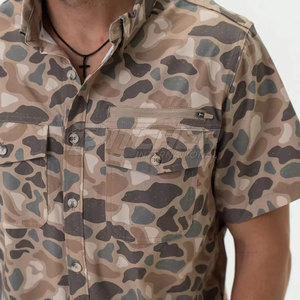 Camisa con botones de pesca para hombre Material ligero transpirable respetuoso con el medio ambiente con UPF 50 + diseñado para uso al aire libre de verano - Product Image 4
