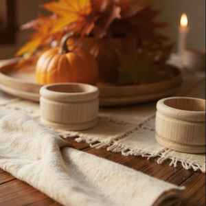 Anneaux de serviette en rotin élégants Expérience culinaire raffinée Décoration de table en osier - Product Image 2