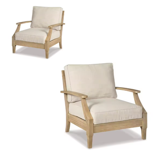 ไม้สักแข็งเฟอร์นิเจอร์กลางแจ้งเบาะรองนั่งสบายสวนโซฟาสำหรับโรงแรมวิลล่าคลังสินค้าห้องนั่งเล่นสำหรับลานภายในห้องนอน - Product Image 6