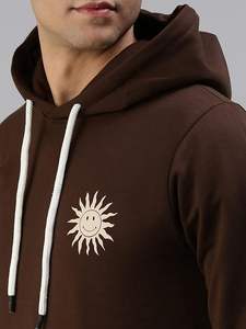 Sweat à capuche d'hiver respirant pour hommes boucle de coton tricot à la mode sur la taille épaule tombante plaine sweat à capuche d'hiver personnalisé pour hommes - Product Image 6