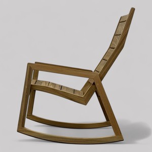 Traditional Teak Wood Outdoor Swing <b>Rocking</b> <b>Arm</b> <b>Chair</b> Modern Lazy <b>Chair</b> Dining Hotel Natural Timber Garden Recliner Pool Lounge - Product Image 3