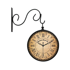 Industrial Vintage Double-Sided <b>Station</b> Clock Old-Fashioned Double-Faced <b>Station</b> Clock - Product Image 3