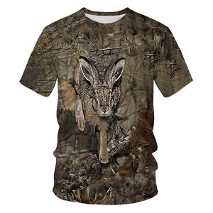 Camiseta Unisex de Verano, Transpirable, Antibacteriana, con Estampado 3D de Camuflaje Animal, Informal, de Poliéster, para Caza, Pesca, Caza de Jabalíes y Patos - Product Image 4