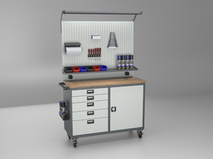 Metal Modular <b>Tool</b> <b>Storage</b> Workbench with Drawers and Hanging Panel System Best Quality <b>Tool</b> <b>Storage</b> Workbench with Drawers - Product Image 2