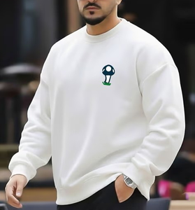 Sweat-shirt à col rond surdimensionné multicolores avec logo personnalisé, sweat-shirt en molleton de coton lourd 400 g/m² pour homme, fabrication OEM - Product Image 5