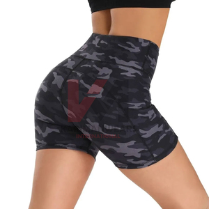 Shorts de yoga côtelés sans couture pour femmes |   Shorts de sport avec ceinture antidérapante |   Fabricant de vêtements de sport confortables et extensibles - Product Image 1